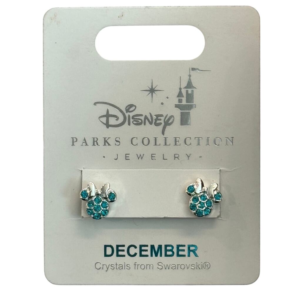 Swarovski Silver Minnie December Birthstone Earrings